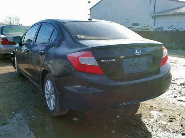 2HGFB2F92CH506615 - 2012 HONDA CIVIC EXL BLACK photo 3