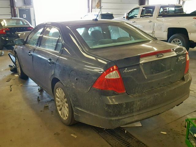 3FADP0L35AR133136 - 2010 FORD FUSION HYB BLACK photo 3