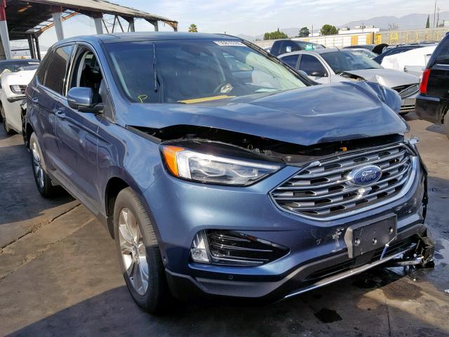 2FMPK3K96KBB13373 - 2019 FORD EDGE TITAN BLUE photo 1