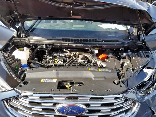 2FMPK3K96KBB13373 - 2019 FORD EDGE TITAN BLUE photo 7