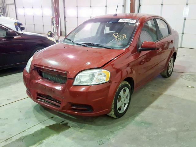 KL1TD5DEXAB103539 - 2010 CHEVROLET AVEO LS MAROON photo 2