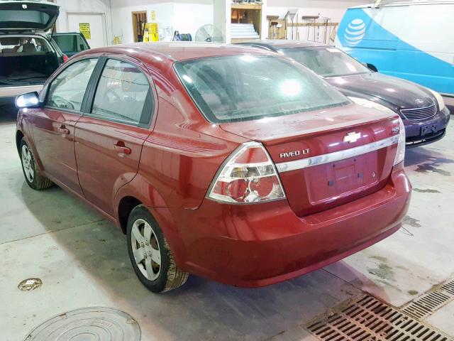 KL1TD5DEXAB103539 - 2010 CHEVROLET AVEO LS MAROON photo 3