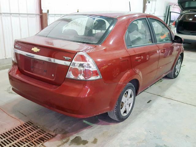 KL1TD5DEXAB103539 - 2010 CHEVROLET AVEO LS MAROON photo 4