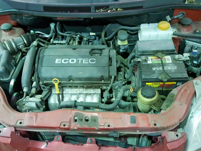 KL1TD5DEXAB103539 - 2010 CHEVROLET AVEO LS MAROON photo 7