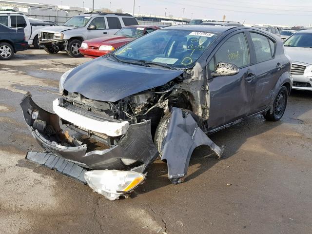 JTDKDTB37E1559987 - 2014 TOYOTA PRIUS C CHARCOAL photo 2