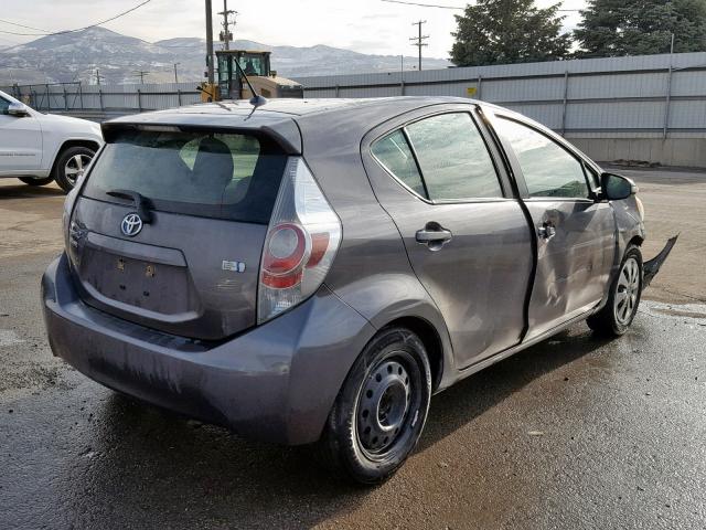 JTDKDTB37E1559987 - 2014 TOYOTA PRIUS C CHARCOAL photo 4