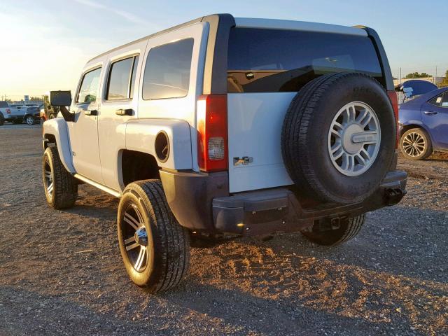 5GTEN13E288157720 - 2008 HUMMER H3 WHITE photo 3