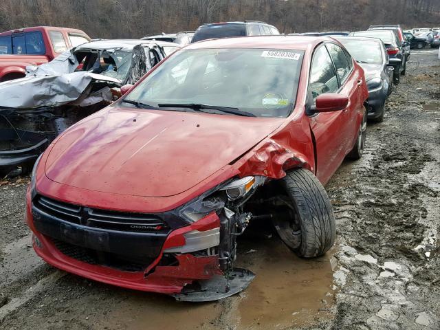 1C3CDFCB5DD329930 - 2013 DODGE DART LIMIT RED photo 2