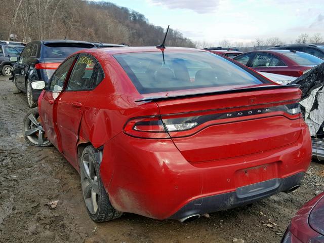 1C3CDFCB5DD329930 - 2013 DODGE DART LIMIT RED photo 3