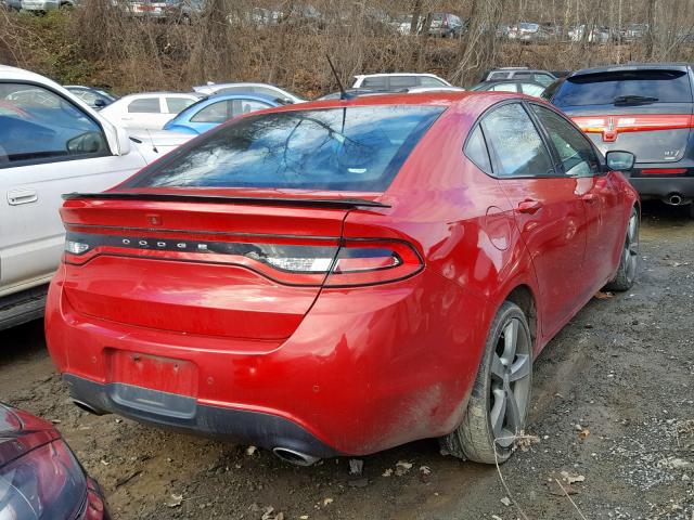 1C3CDFCB5DD329930 - 2013 DODGE DART LIMIT RED photo 4