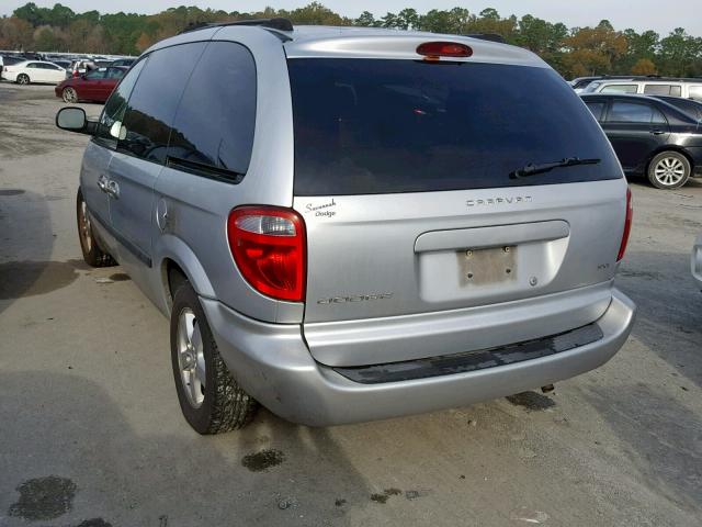 1D4GP45R45B276639 - 2005 DODGE CARAVAN SX SILVER photo 3