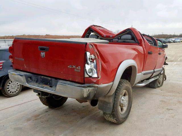 3D7KS28C17G719654 - 2007 DODGE RAM 2500 S Կարմիր լուսանկար 4