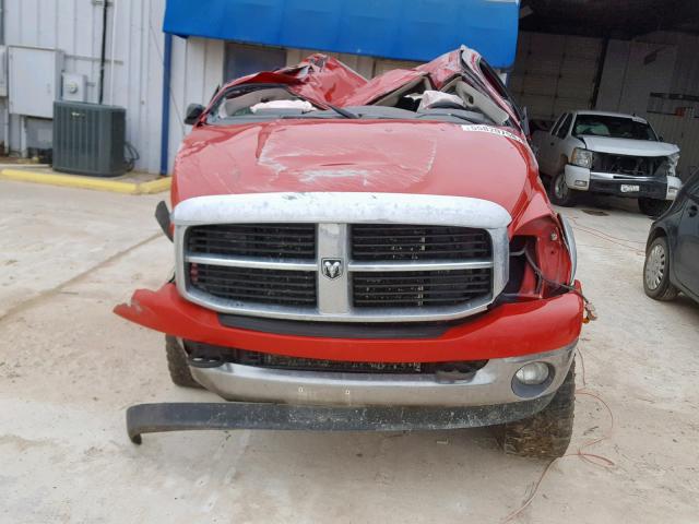 3D7KS28C17G719654 - 2007 DODGE RAM 2500 S Կարմիր լուսանկար 9