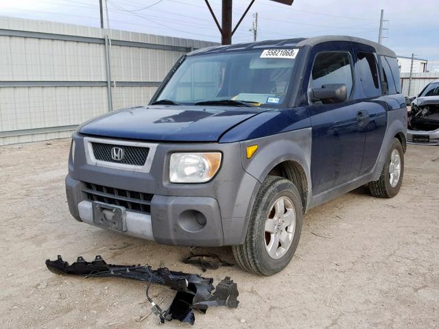 5J6YH18513L016156 - 2003 HONDA ELEMENT EX BLUE photo 2