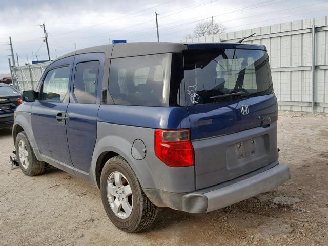 5J6YH18513L016156 - 2003 HONDA ELEMENT EX BLUE photo 3