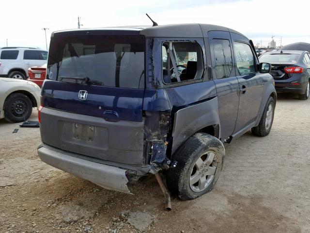 5J6YH18513L016156 - 2003 HONDA ELEMENT EX BLUE photo 4