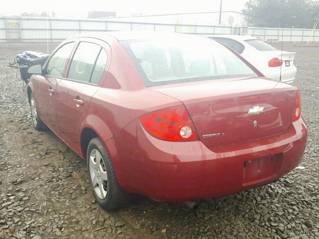 1G1AL55F077357016 - 2007 CHEVROLET COBALT LT BURGUNDY photo 3