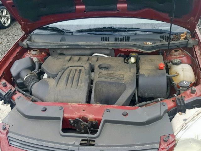 1G1AL55F077357016 - 2007 CHEVROLET COBALT LT BURGUNDY photo 7