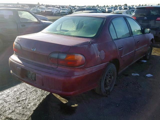 1G1ND52F54M637577 - 2004 CHEVROLET CLASSIC RED photo 4