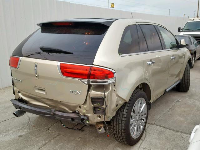 2LMDJ6JKXBBJ07995 - 2011 LINCOLN MKX GOLD photo 4