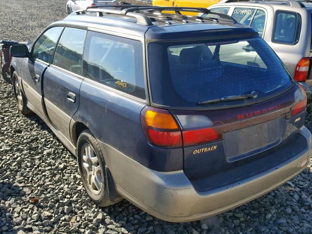 4S3BH675727644272 - 2002 SUBARU LEGACY OUT BLUE photo 3