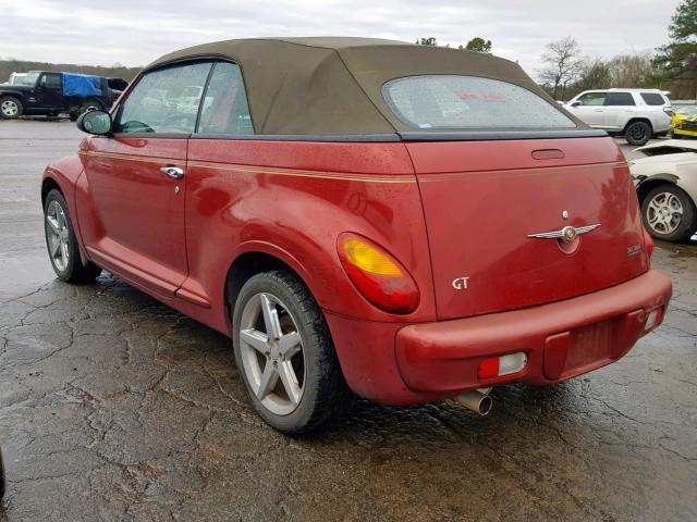 3C3AY75S55T604660 - 2005 CHRYSLER PT CRUISER RED photo 3