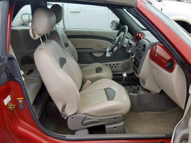 3C3AY75S55T604660 - 2005 CHRYSLER PT CRUISER RED photo 5