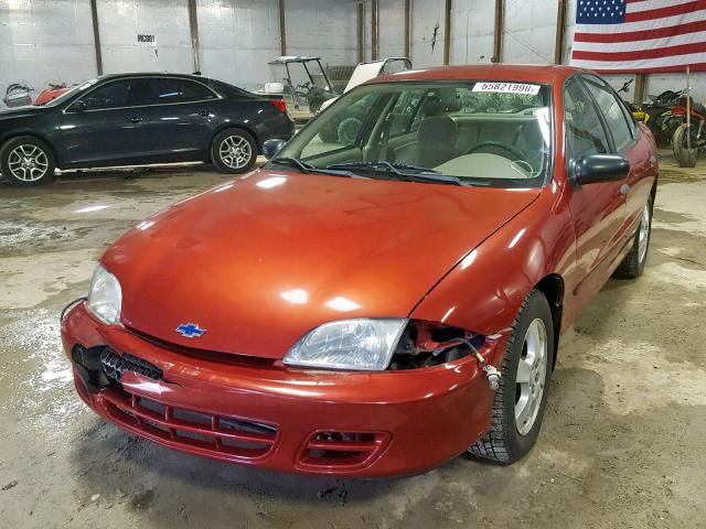 1G1JF524317163503 - 2001 CHEVROLET CAVALIER L ORANGE photo 2