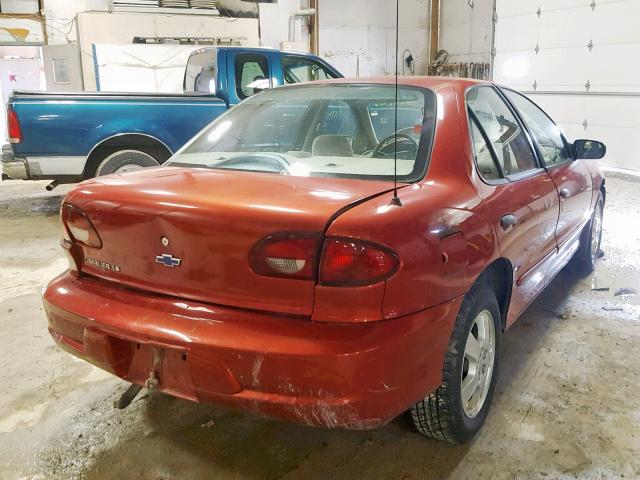 1G1JF524317163503 - 2001 CHEVROLET CAVALIER L ORANGE photo 4