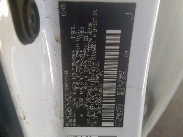 JTLKT334864048478 - 2006 TOYOTA SCION XB Ağ foto 10