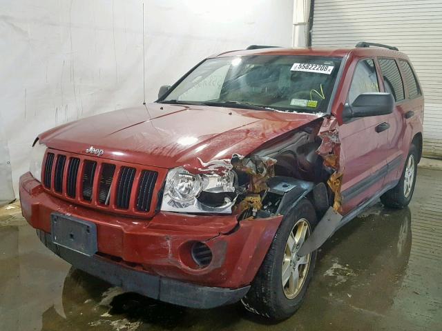 1J4GR48K16C321483 - 2006 JEEP GRAND CHER RED photo 2