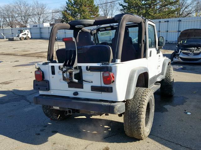 1J4FA49S74P776720 - 2004 JEEP WRANGLER / WHITE photo 4