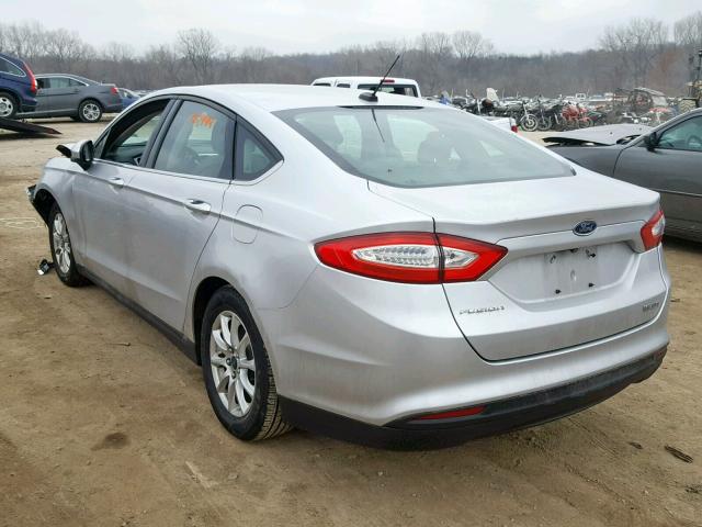 3FA6P0G72FR169637 - 2015 FORD FUSION S SILVER photo 3