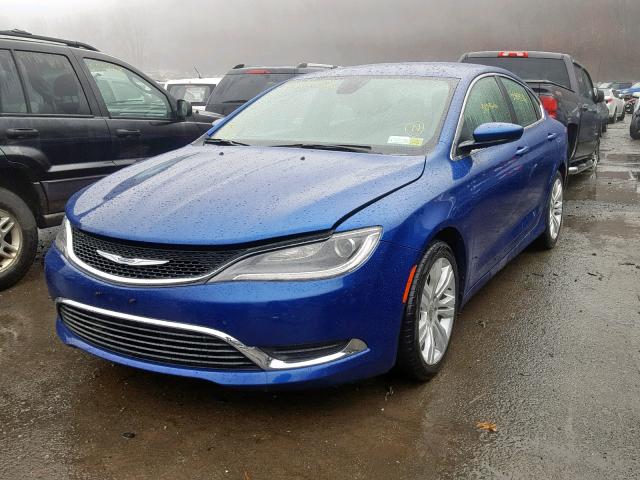 1C3CCCAB7FN738528 - 2015 CHRYSLER 200 LIMITE BLUE photo 2