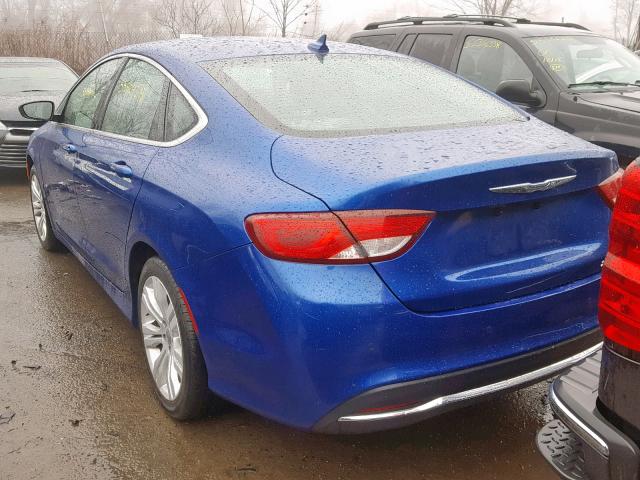 1C3CCCAB7FN738528 - 2015 CHRYSLER 200 LIMITE BLUE photo 3