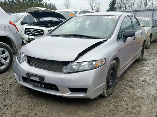 2HGFA16449H110678 - 2009 HONDA CIVIC DX-G SILVER photo 2