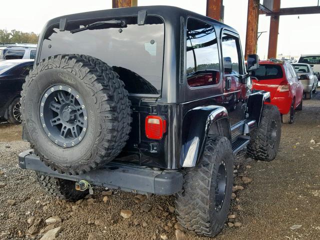 1J4FA49S21P349392 - 2001 JEEP WRANGLER / BLACK photo 4