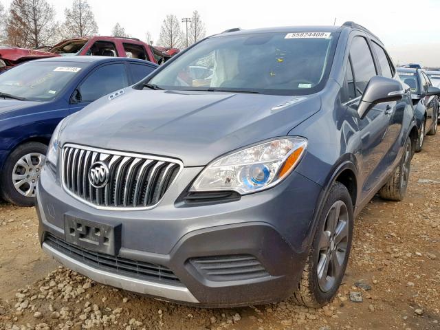 KL4CJASB7EB747535 - 2014 BUICK ENCORE GRAY photo 2