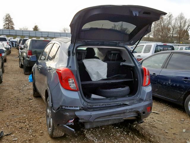 KL4CJASB7EB747535 - 2014 BUICK ENCORE GRAY photo 3