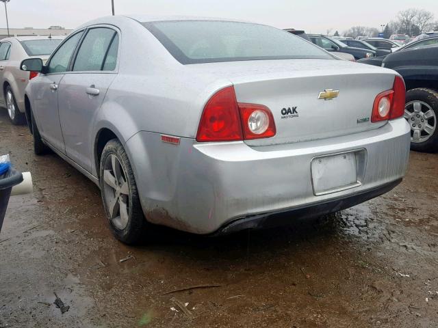 1G1ZC5EU1BF180203 - 2011 CHEVROLET MALIBU 1LT SILVER photo 3