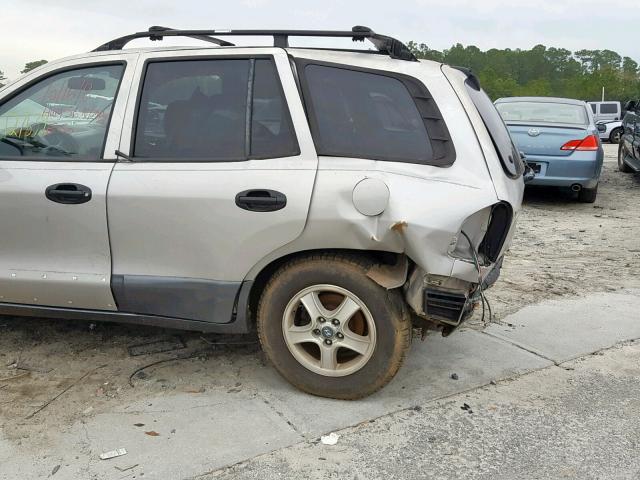 KM8SC13D34U597630 - 2004 HYUNDAI SANTA FE G SILVER photo 9