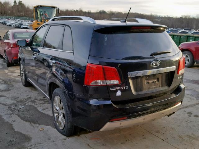 5XYKWDA24BG112182 - 2011 KIA SORENTO SX BLACK photo 3