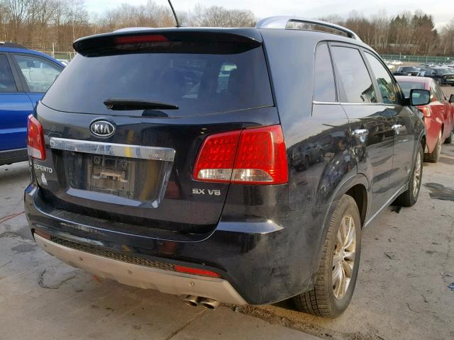 5XYKWDA24BG112182 - 2011 KIA SORENTO SX BLACK photo 4