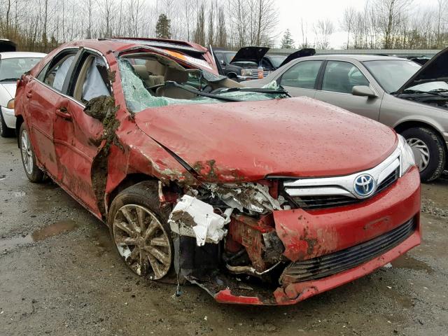 4T1BD1FKXCU038775 - 2012 TOYOTA CAMRY HYBR RED photo 1