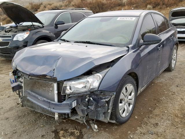 1G1PA5SH8D7236400 - 2013 CHEVROLET CRUZE LS BLUE photo 2