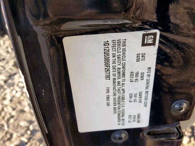 1G1ZU53856F267787 - 2006 CHEVROLET MALIBU LTZ ლურჯი ფოტო 10