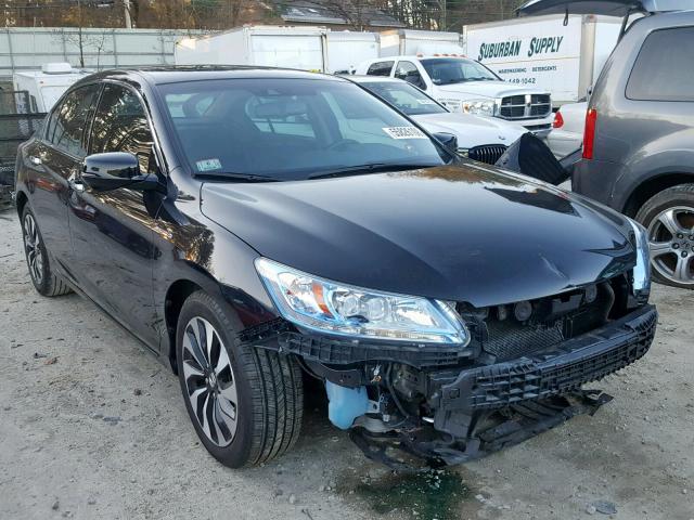 1HGCR6F77EA010859 - 2014 HONDA ACCORD HYB BLACK photo 1