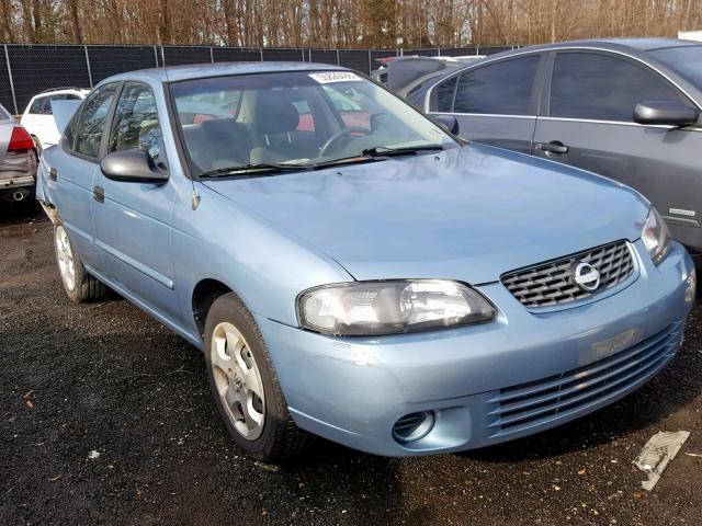 3N1CB51D53L703688 - 2003 NISSAN SENTRA XE BLUE photo 1