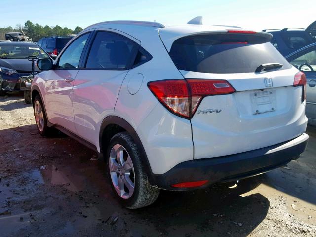 3CZRU5H71GM737252 - 2016 HONDA HR-V EXL WHITE photo 3