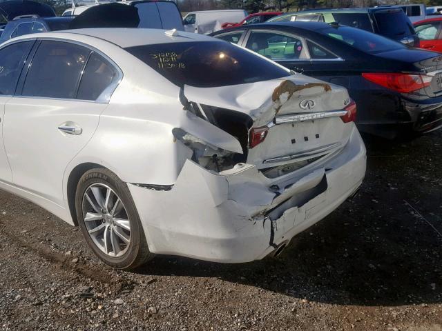 JN1BV7AP0EM686834 - 2014 INFINITI Q50 BASE WHITE photo 9